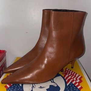 SCHUTZ Brown Leather Heeled Boots size 10B